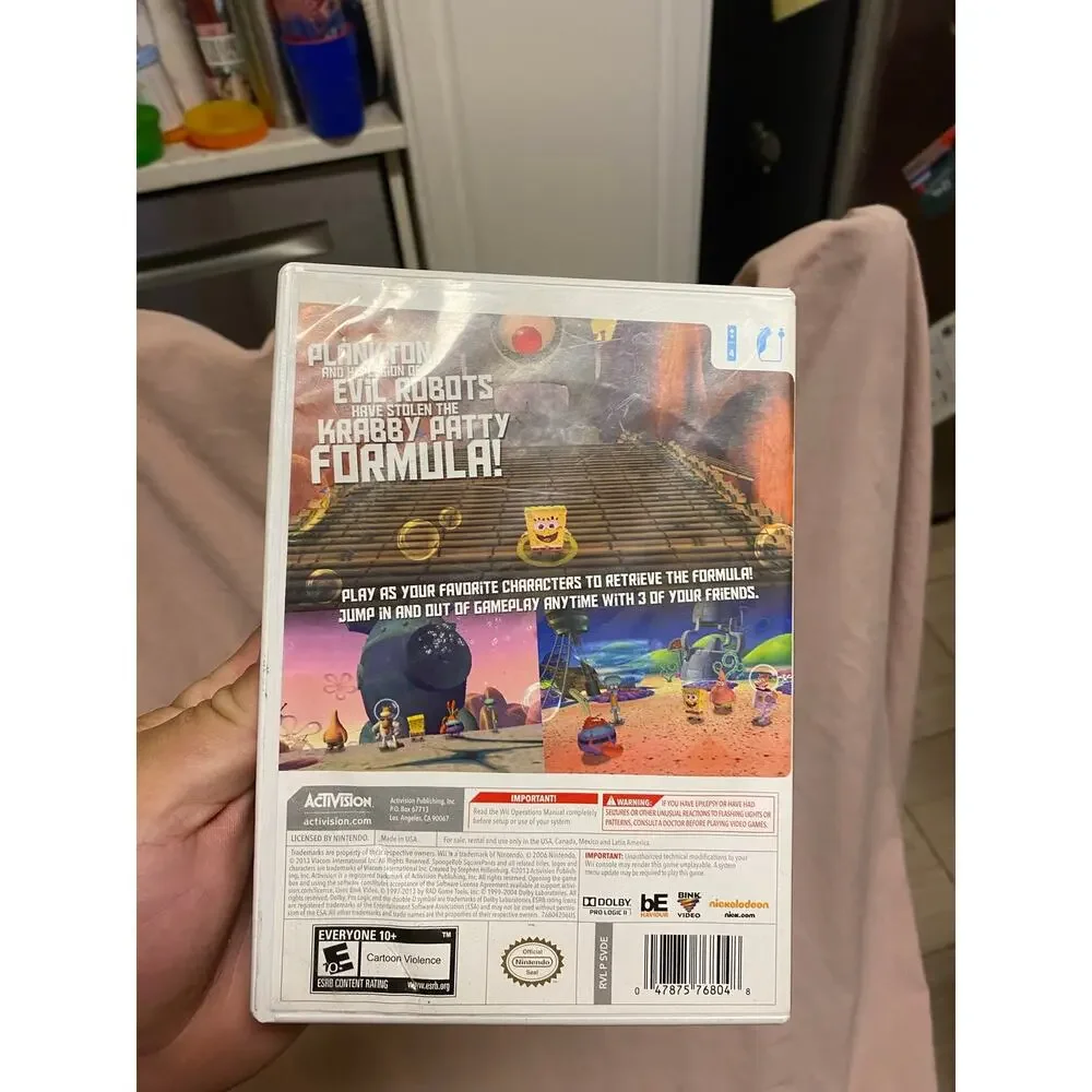 SpongeBob Square Pants Plankton's Robotic Revenge Wii Game Only No Manual